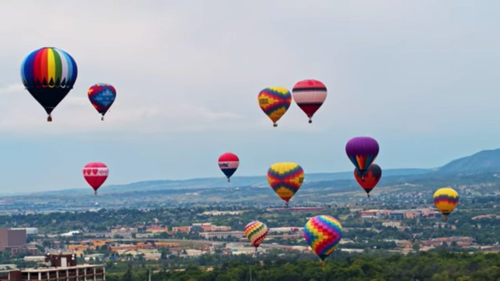 hot air balloons in flight