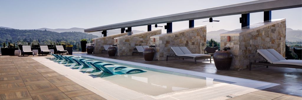water deck spa at archer hotel napa