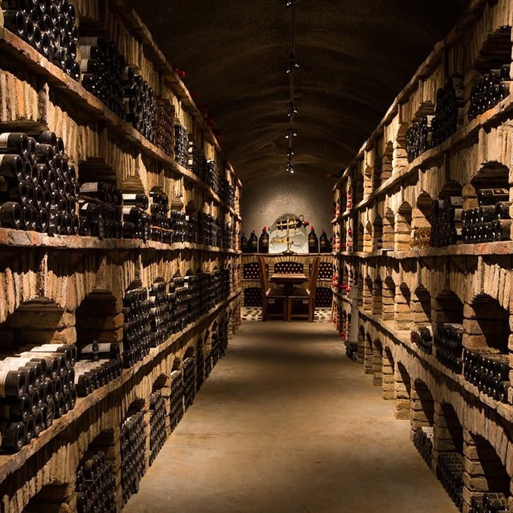 Castello di Amorosa wine library