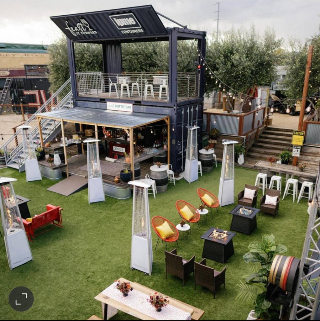 Feast It Forward outdoor patio and interactive space