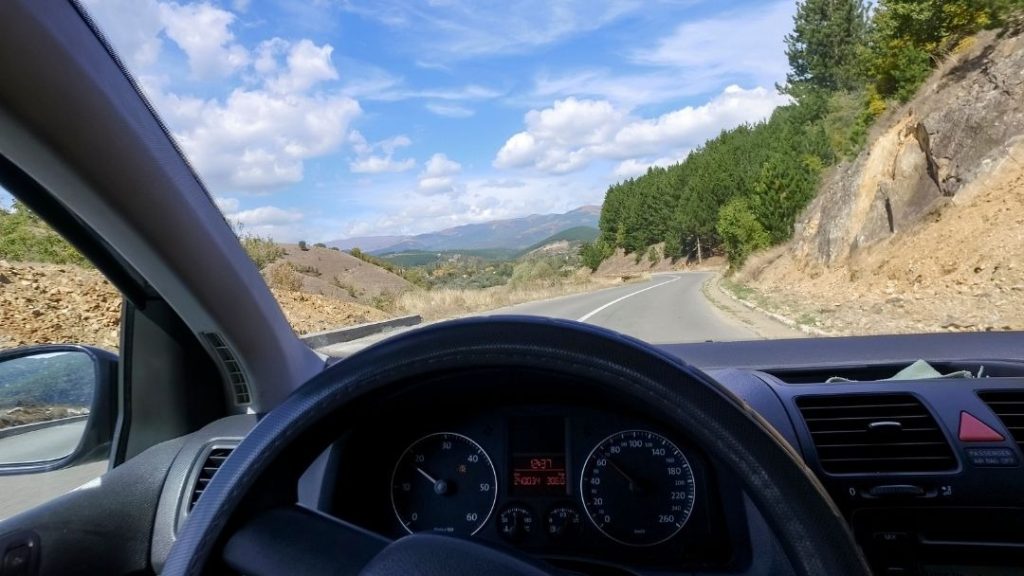 Scenic drive from San Francisco to Napa Valley along winding countryside roads