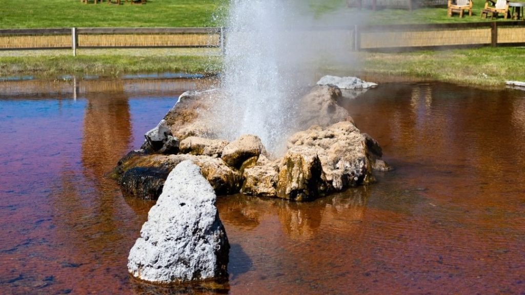 Geothermal hot springs and mineral pool in Calistoga, Napa Valley